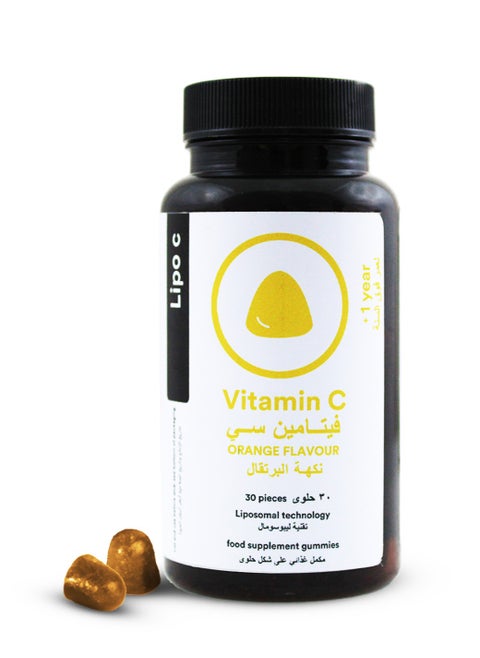 lipo C Gummies nutritional supplement in form of gelatin candy containing vitamin C with liposomal technology for higher absorption to support immunity for your childfrom Dutch curesupport 30 gummies