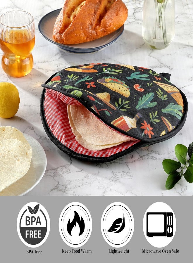 COKUMA 12 Inch Tortilla Warmer, Microwave Safe Tortilla Warmer Pouch, Thick Insulated Fabric and Lightweight Keeps Tortillas Warm for Picnic or Taco Night - Image 3