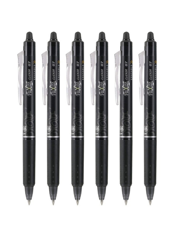 PILOT أقلام جيل قابلة للمسح من بايلوت فريكسون كليكر، نقطة رفيعة، سوداء، عبوة 6 (13601) - Image 1