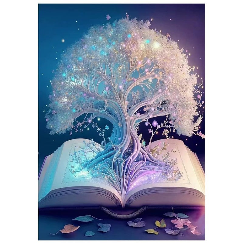 Yezavesu 5D Diamond Art Kits for Adults Beginner Kids Life Tree Diamond Painting Kits DIY Painting with Diamonds Gift Great for Home Wall Decor 12x16in