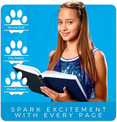 Fun-n-nuf Purple Paw Print Bookmarks for Kids – Mascot Clip Over The Page Book Markers—Cute Animal Bookmarks for Reading Rewards, Classroom Prizes, Teacher Gifts, Inspiring Kids’ Accessories—75 Pack - Image 5