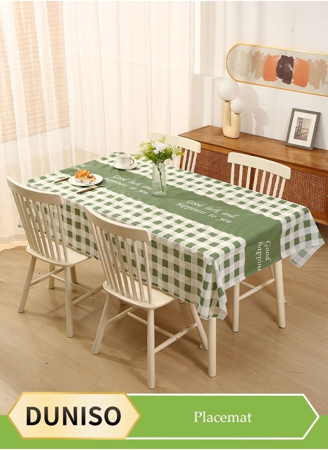 DUNISO - 2 Pcs Waterproof tablecloth, rectangular tablecloths, no wash dust proof tablecloths, heat resistant and wear resistant, suitable for dining tables, desks, dressing tables, counters, coffee tables, 137cm * 180cm - Image 1