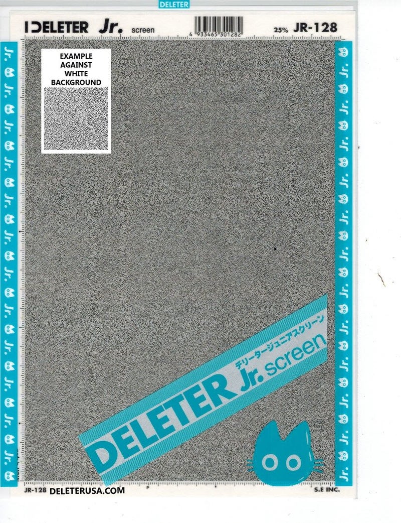 Deleter Screen Tone Jr JR128 Static Pattern 25Sheet Size 182x253mm 716x996 For Comic Manga Illustration Graphic Screentone