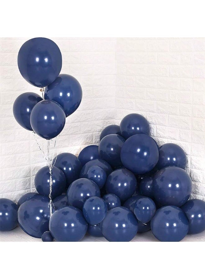 Dark Blue Latex Balloons 50 pieces – 10 inch size – High-quality helium balloons for party and event decorations – Elegant decoration for birthdays, graduations, and weddings - Image 2