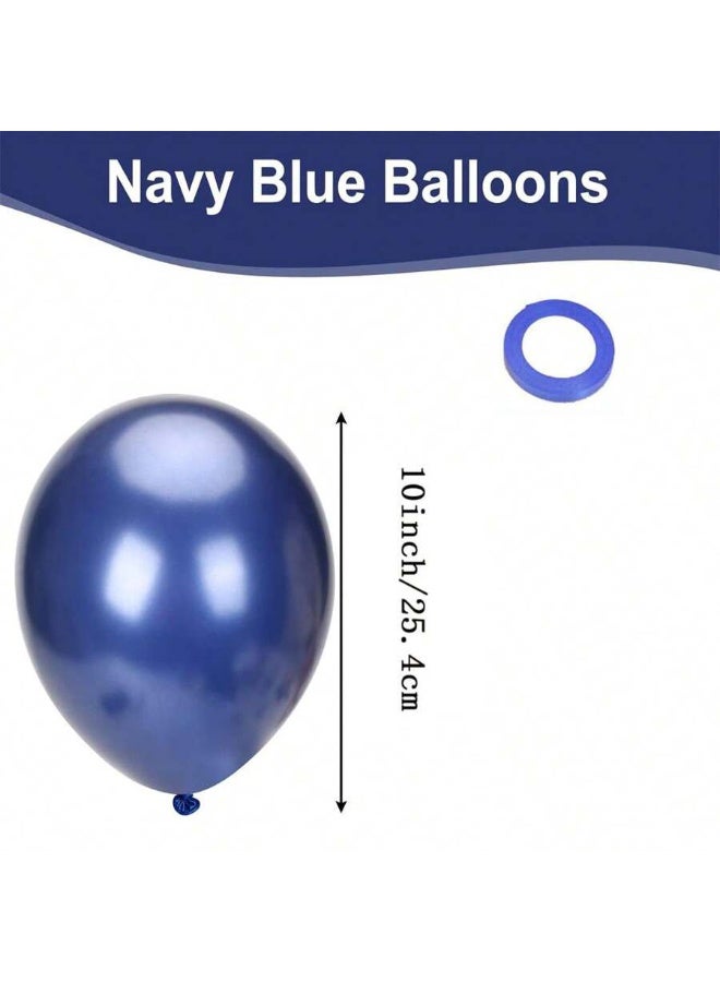 Dark Blue Latex Balloons 50 pieces – 10 inch size – High-quality helium balloons for party and event decorations – Elegant decoration for birthdays, graduations, and weddings - Image 5