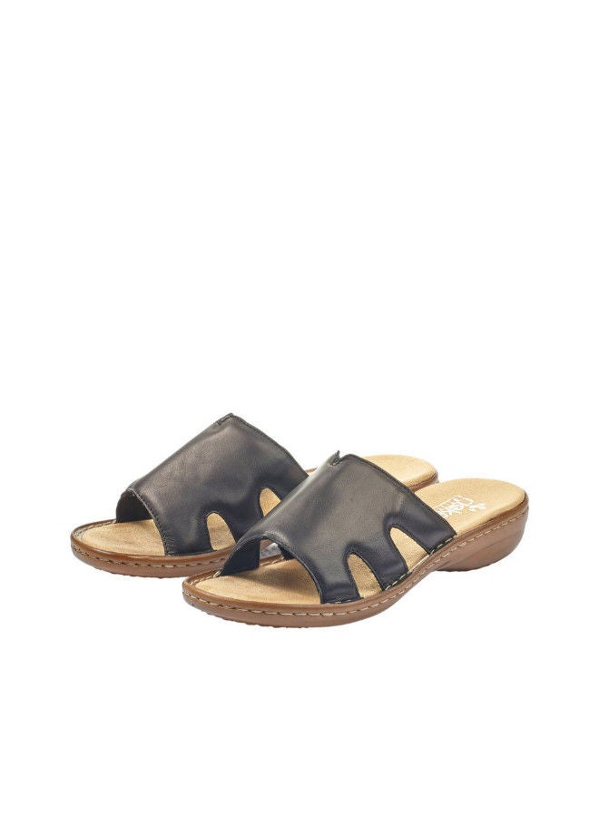 rieker صنادل ريكير النسائية الكاجوال 60824-00 ريجينا سوداء 116-1108 - Image 3