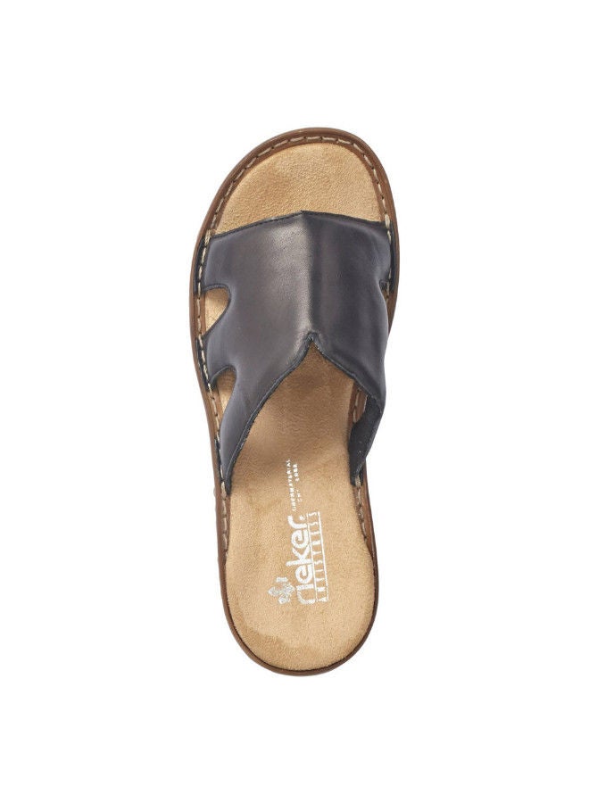 rieker صنادل ريكير النسائية الكاجوال 60824-00 ريجينا سوداء 116-1108 - Image 1