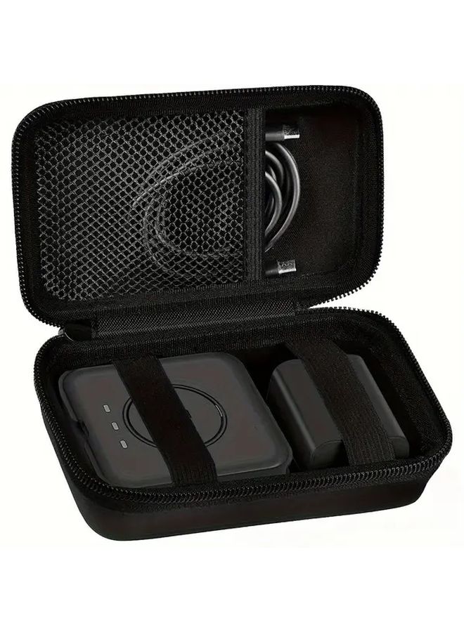 Black Foldable Magnetic Travel Case For 3 In 1 Wireless Charger Fast Charge Pad Cable Adapter Storage Bag - Image 4