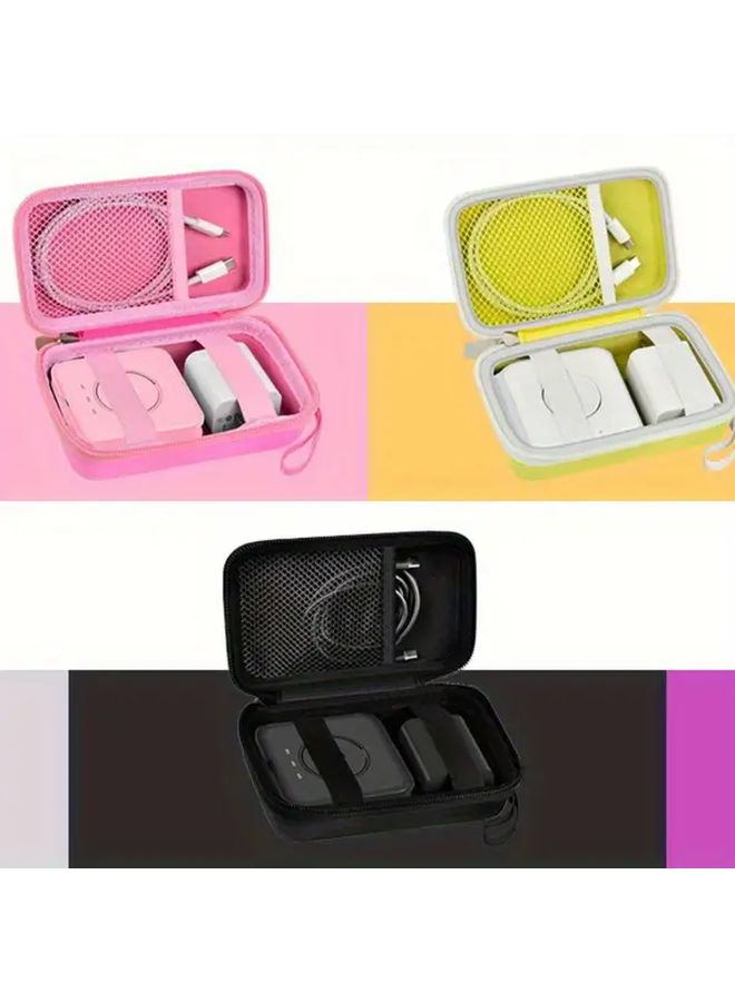 Black Foldable Magnetic Travel Case For 3 In 1 Wireless Charger Fast Charge Pad Cable Adapter Storage Bag - Image 5