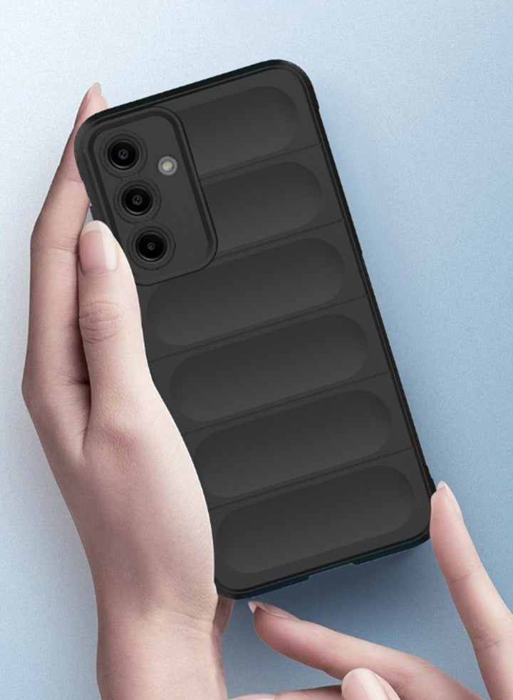 for Samsung Galaxy A36 5G Case Cover, Heavy Duty 4D Striped Pattern Sensory Soft Silicone Full Portection Shockproof Phone Case for Samsung Galaxy A36 5G, Black - Image 2