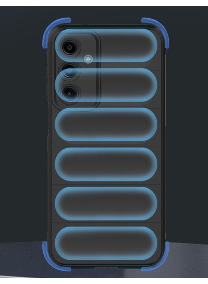 for Samsung Galaxy A36 5G Case Cover, Heavy Duty 4D Striped Pattern Sensory Soft Silicone Full Portection Shockproof Phone Case for Samsung Galaxy A36 5G, Black - Image 4