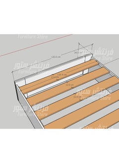 ماركة غير محددة سرير مودرن - عرض120 سم طول195 سم ، من فرنتشر ستور.  - Image 3