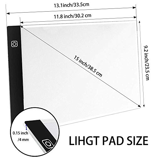 sponake A4 Light Pad for Diamond Painting - Sponake Light Board Tracing with 3 Level Brightness Apply to Full Drill & Partial Drill 5D Diamonds Art - Craft, Sketching, Animation,Weeding Vinyl - Image 2