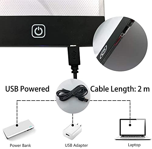 sponake A4 Light Pad for Diamond Painting - Sponake Light Board Tracing with 3 Level Brightness Apply to Full Drill & Partial Drill 5D Diamonds Art - Craft, Sketching, Animation,Weeding Vinyl - Image 3