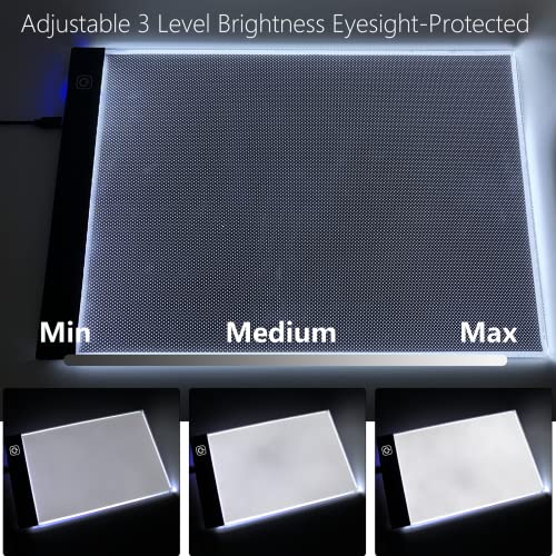 sponake A4 Light Pad for Diamond Painting - Sponake Light Board Tracing with 3 Level Brightness Apply to Full Drill & Partial Drill 5D Diamonds Art - Craft, Sketching, Animation,Weeding Vinyl - Image 4