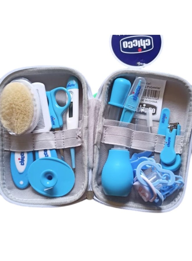 Chicco Complete Baby Care Kit - 13 Pcs Newborn Grooming Set with Cute Elephant Travel Case - Image 2