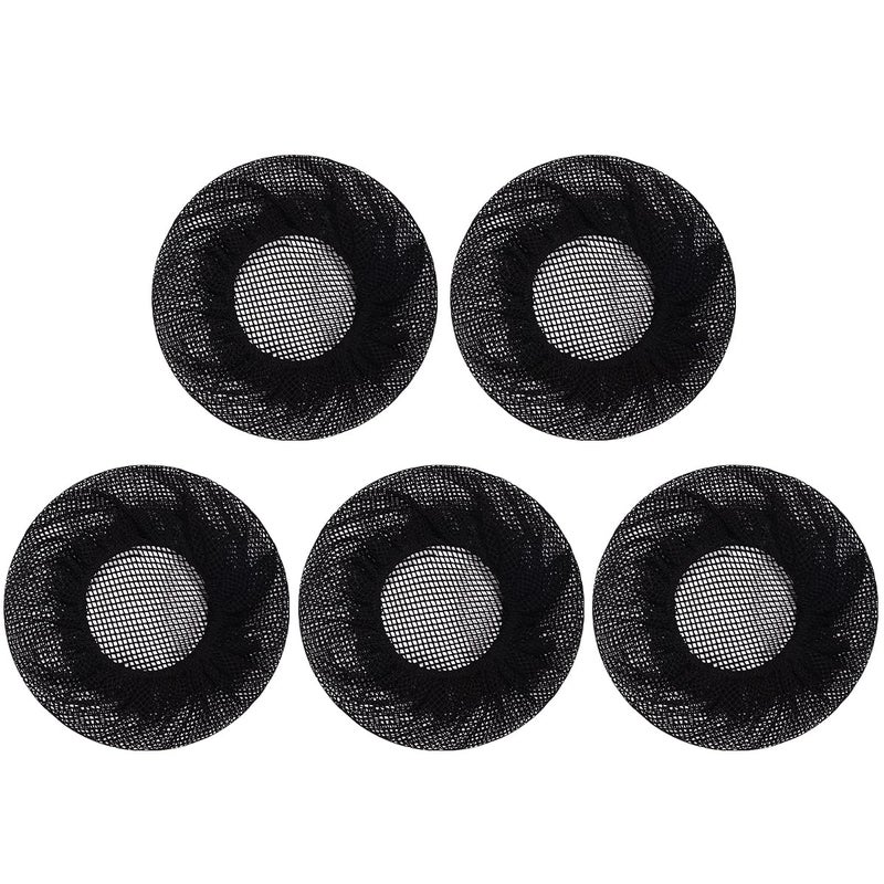 Uonlytech Womens Hair Accessories Set 5pcs Black Invisible Elastic Bun Covers Reusable Hair Nets for Ballet Dance Girls and Women