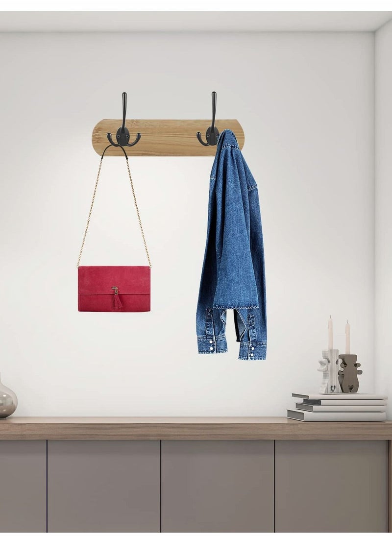SYOSI - Coat Hooks Wall Mounted, Big Heavy Duty Three Prongs with 14 Screws Retro Double Utility Rustic Hooks for Thick Coat, Big Heavy Bag（7 Pack ） - Image 1