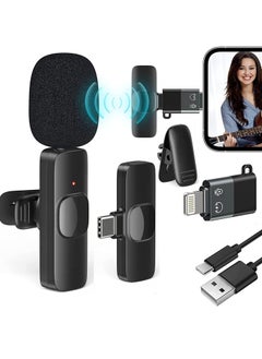 Generic K8 Wireless Microphone, Digital Mini Portable Recording Clip Mic with Receiver for All Type-C Mobile Phones Camera Laptop for Vlogging YouTube Online Class, Zoom Call  - Image 1