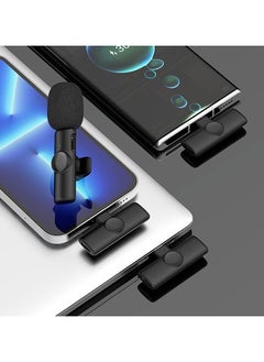 Generic K8 Wireless Microphone, Digital Mini Portable Recording Clip Mic with Receiver for All Type-C Mobile Phones Camera Laptop for Vlogging YouTube Online Class, Zoom Call  - Image 2