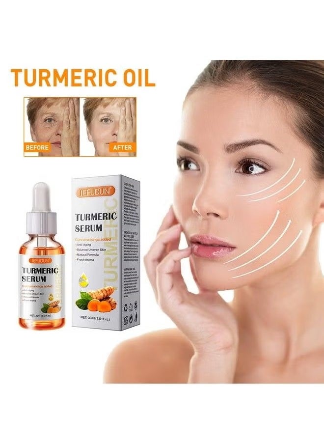 Sefudun - Turmeric Serum for Dark Spots 1 Fl Oz, Turmeric Dark Spot Corrector Serum for Face & Body, Anti Aging Facial Serum for Women and Men, Reduces Hyperpigmentation, Age Spots, Sun Spot, Improve Skin Tone - Image 1