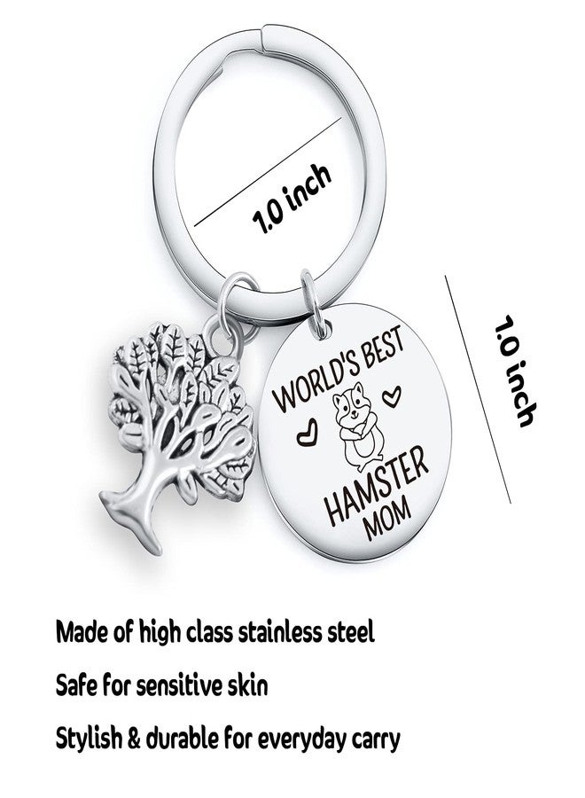NOTHERS RSZOTW Hamster Keychain World's Best Hamster Mom Keychain Animal Gift for Pet Animal Lover Jewelry - Image 2