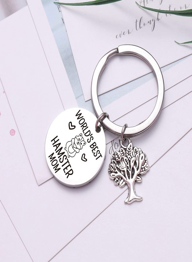 NOTHERS RSZOTW Hamster Keychain World's Best Hamster Mom Keychain Animal Gift for Pet Animal Lover Jewelry - Image 4