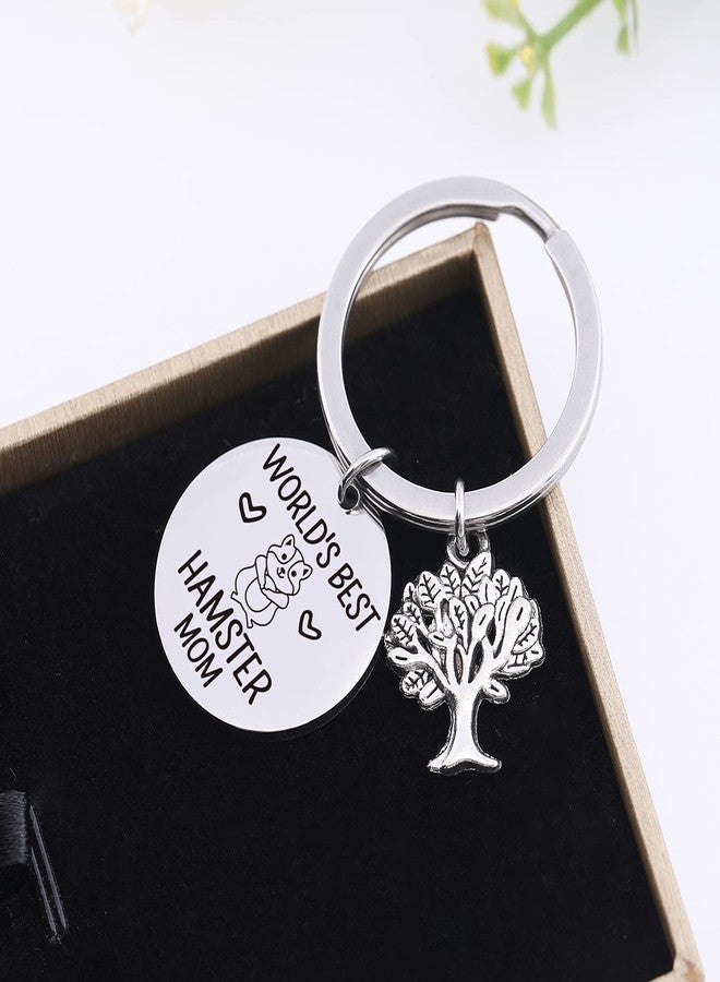 NOTHERS RSZOTW Hamster Keychain World's Best Hamster Mom Keychain Animal Gift for Pet Animal Lover Jewelry - Image 5