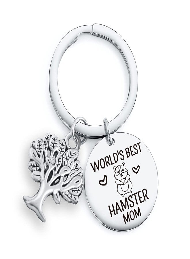 NOTHERS RSZOTW Hamster Keychain World's Best Hamster Mom Keychain Animal Gift for Pet Animal Lover Jewelry - Image 1