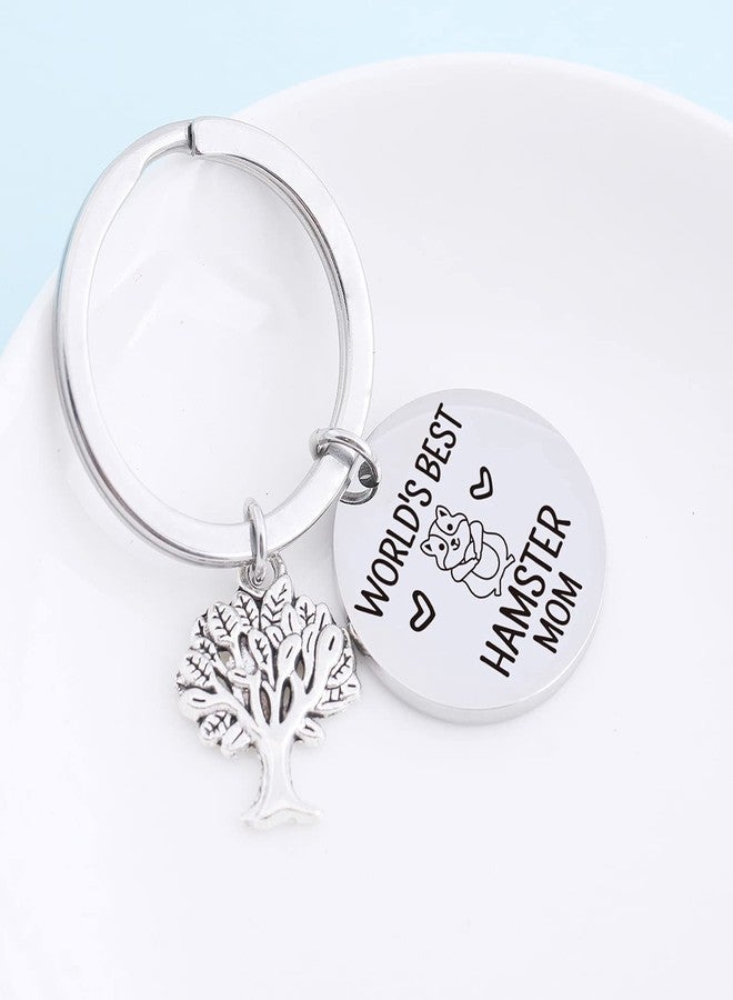 NOTHERS RSZOTW Hamster Keychain World's Best Hamster Mom Keychain Animal Gift for Pet Animal Lover Jewelry - Image 3