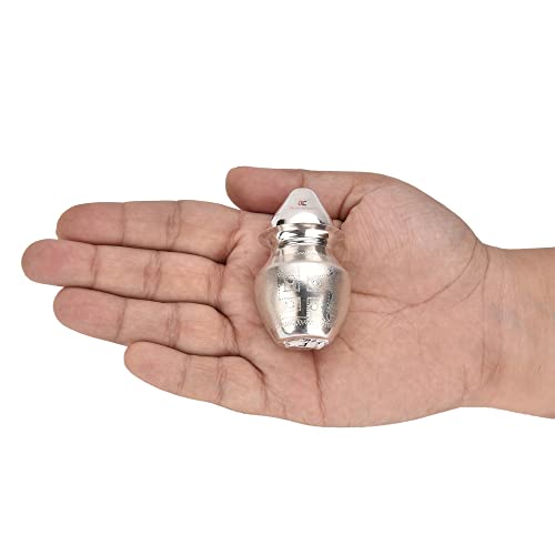DHRUVS COLLECTION 925 Pure Silver BIS Hallmarked Kalash/Poojan Lota for Puja, Temple, Home Decor, Workplace and Gifting Purpose - 19 Grams - Image 2