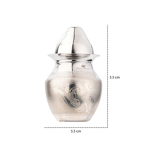 DHRUVS COLLECTION 925 Pure Silver BIS Hallmarked Kalash/Poojan Lota for Puja, Temple, Home Decor, Workplace and Gifting Purpose - 19 Grams - Image 3