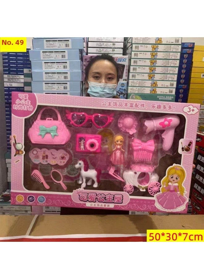 Stall Toys Night Market 29 Yuan Model Gift For Children Suit Large Box Electric Remote Control Weighing Toys-Color:Cute Princess House  - Image 1
