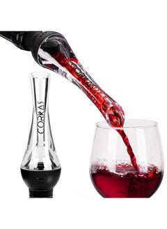 CORKAS Wine Aerator Professional Quality Wine Aerator Pourer, 2-In-1 Wine Pourer Aerator And Decanter Spout For Aerating Wine Instantly, Wine Accessories Gift For Wine Lovers, No-Drip Or Spill  - Image 1