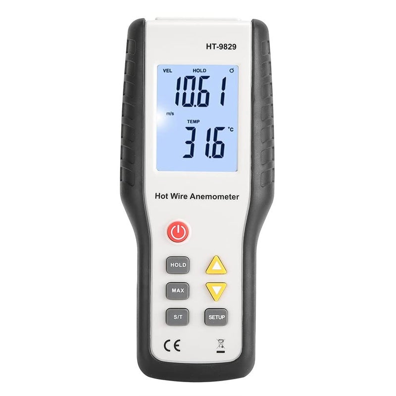 HT9829 Thermal Anemometer Wind Speed Air Volume Temperature Tester - Image 3
