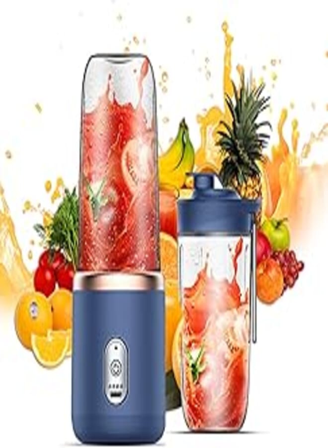 OMIRA OMIRA Portable Blender, Blender Juicer Juice Cup Fruit Blender Portable Fruit Cup, USB Rechargeable Personal Size Juice Cup, Personal Blender for Smoothies and Smoothies, 400ml Travel Juice Cup