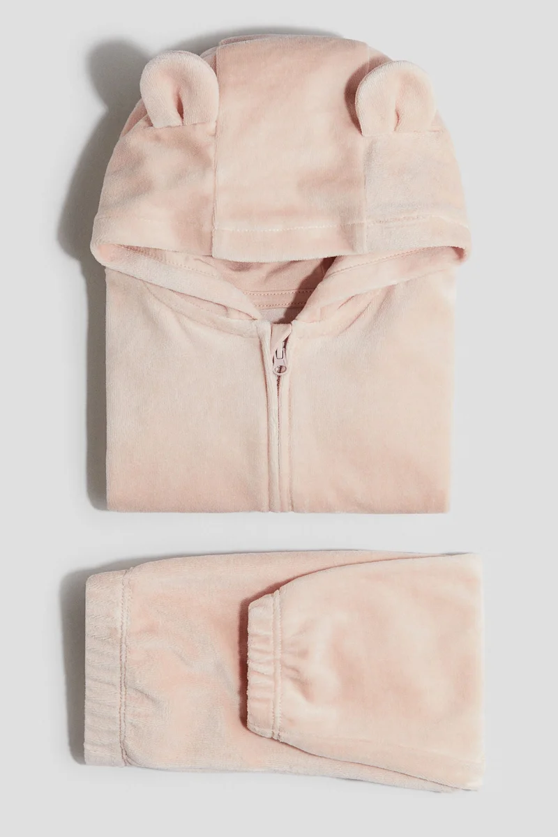 اتش اند ام طقم قطيفة مكون من قطعتين