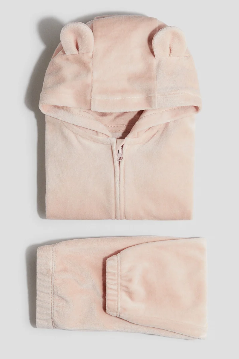 اتش اند ام طقم قطيفة مكون من قطعتين