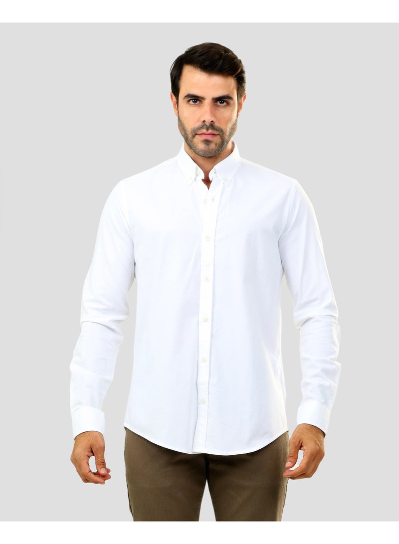 DOTT Oxford Slim Fit Classic Button-Down Shirt - Image 1