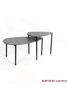 Set of 2 Pieces Coffee Table Small Side Table Set For Living Room B-90*50*42 S-60*40*52
