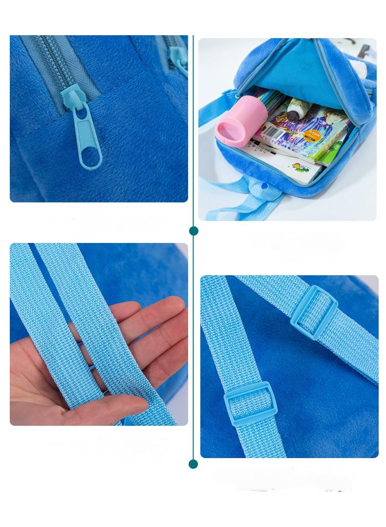 general Kids Doraemon Embroidered Backpack Cartoon Plush Kindergarten Backpack - Image 2