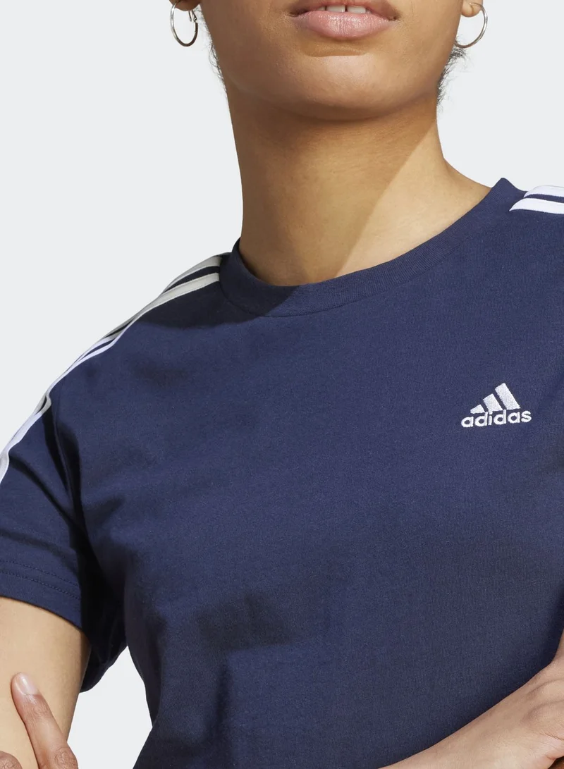 Adidas Essentials Slim 3-Stripes T-Shirt