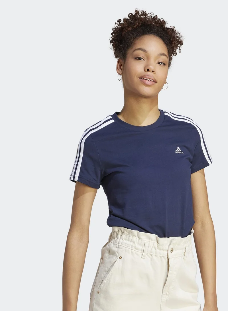 Adidas Essentials Slim 3-Stripes T-Shirt