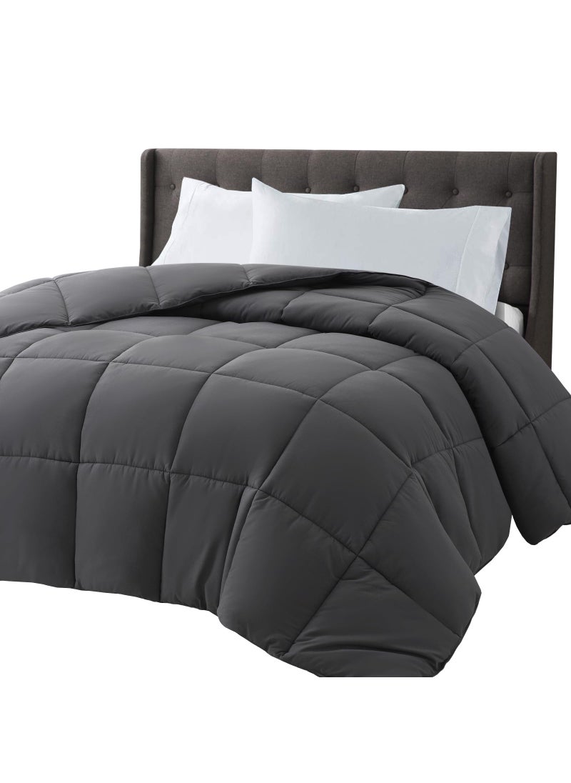 COHOME COHOME California King Comforter  Down Alternative Duvet Insert with AntiClump Tech  8 Tabs AllSeason Reversible Luxury Hotel Bedding  Gifts for WomenMen Dark Grey 96x104 