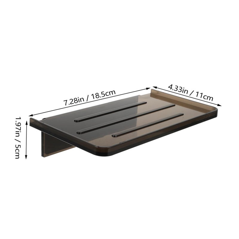 Wall Mounted Toilet Phone Holder Shelf Organizer Black Finish Easy Install Bathroom Kitchen Living Room - Image 4