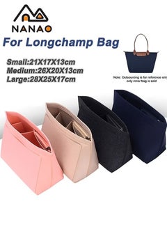 NANAO Purse Organizer Insert for Large Tote - Premium Felt Organizer for Perfectly Organized Essentials BEIGE  - Image 4