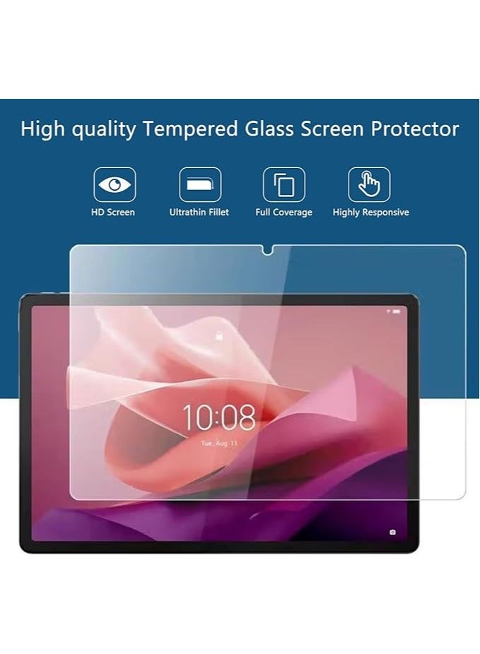 Tempered Glass Screen Protector for Lenovo Tab P12 12.7, 2023 Edition, 9H Hardness, Scratch Resistant, Fingerprint Resistant, Air Bubble Resistant, Clear Full Cover for Lenovo P12 12.7" Tablet - Image 1
