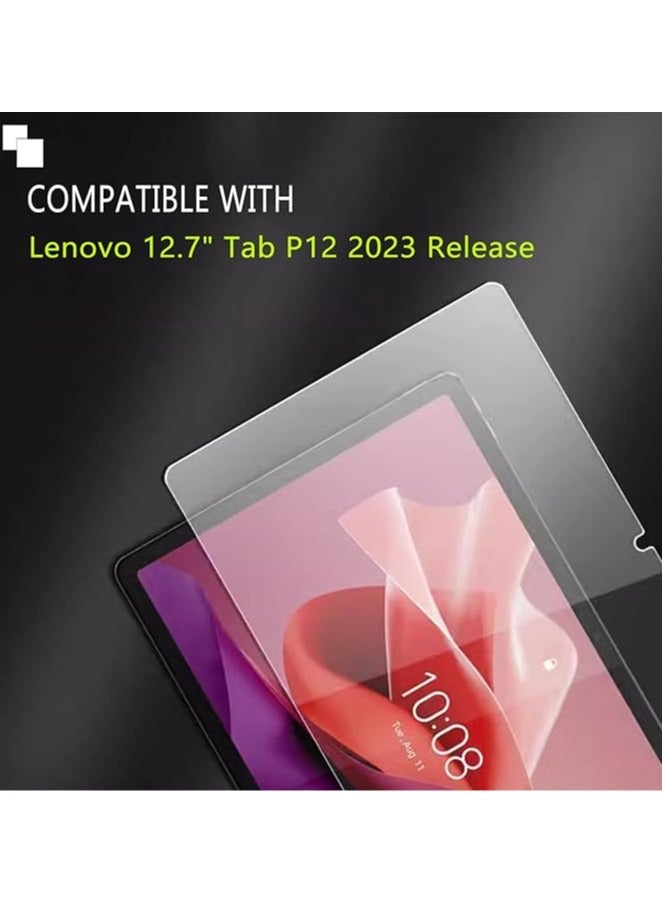 Tempered Glass Screen Protector for Lenovo Tab P12 12.7, 2023 Edition, 9H Hardness, Scratch Resistant, Fingerprint Resistant, Air Bubble Resistant, Clear Full Cover for Lenovo P12 12.7" Tablet - Image 3