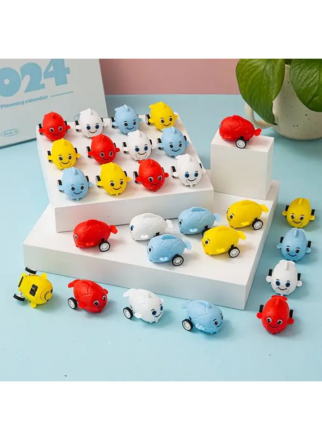 20 Cute Little Fish Pull Back Car Toys Animal Toys Manual Friction Inertia Cars Party Favor Gifts Pinata Fillers Easter Basket Stuffers School Graduation Presents For Boys Girls Parent Child Interactive 20pcs Random - Image 1