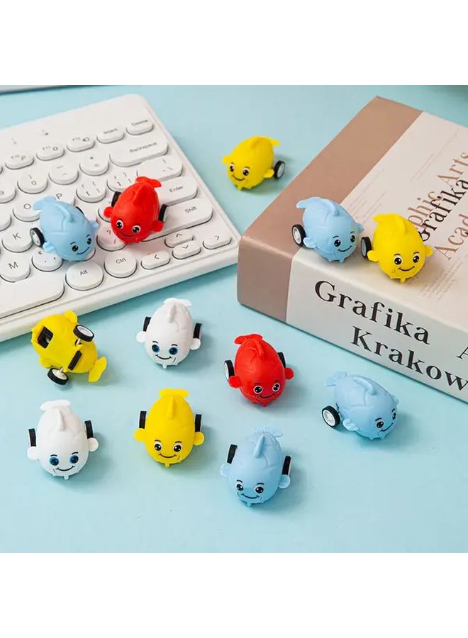 20 Cute Little Fish Pull Back Car Toys Animal Toys Manual Friction Inertia Cars Party Favor Gifts Pinata Fillers Easter Basket Stuffers School Graduation Presents For Boys Girls Parent Child Interactive 20pcs Random - Image 3